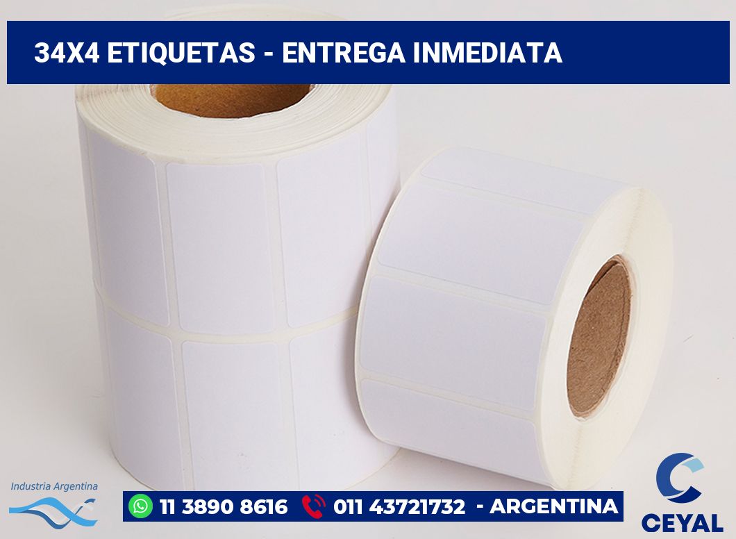 34×4 Etiquetas