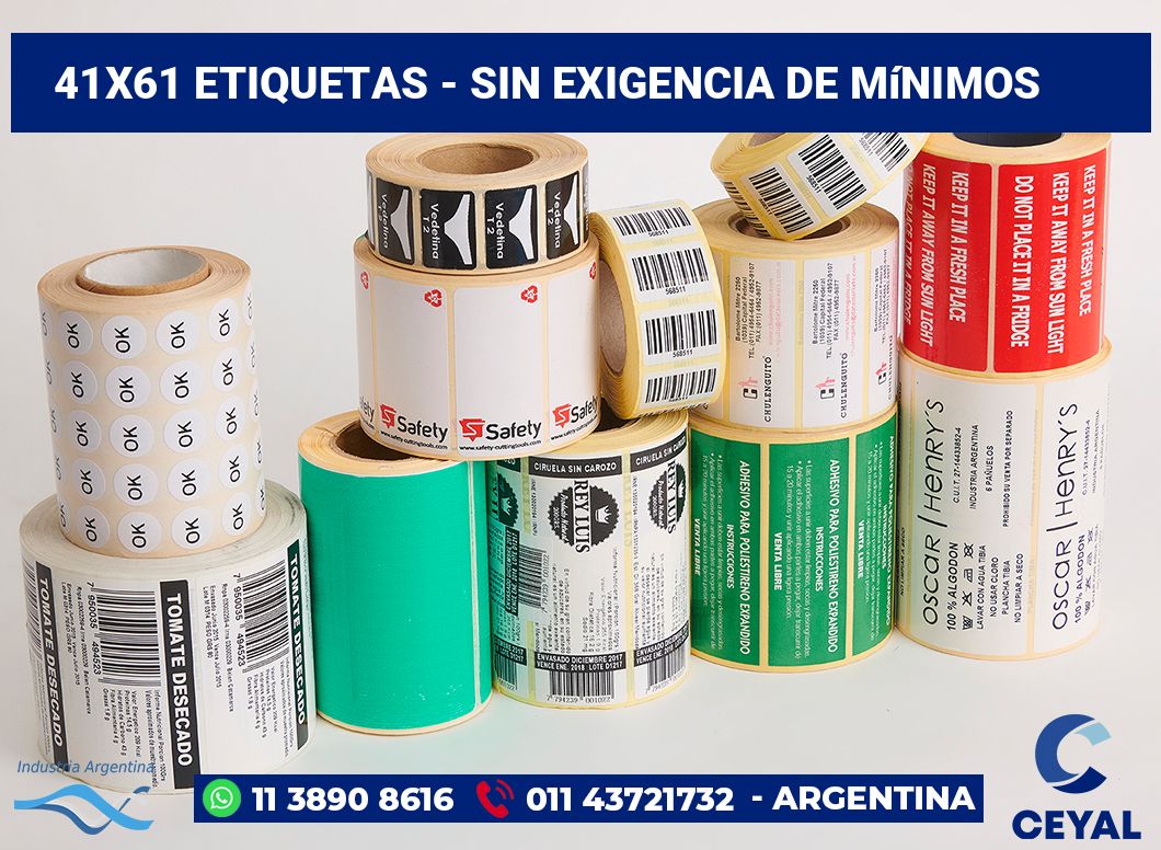 41×61 Etiquetas