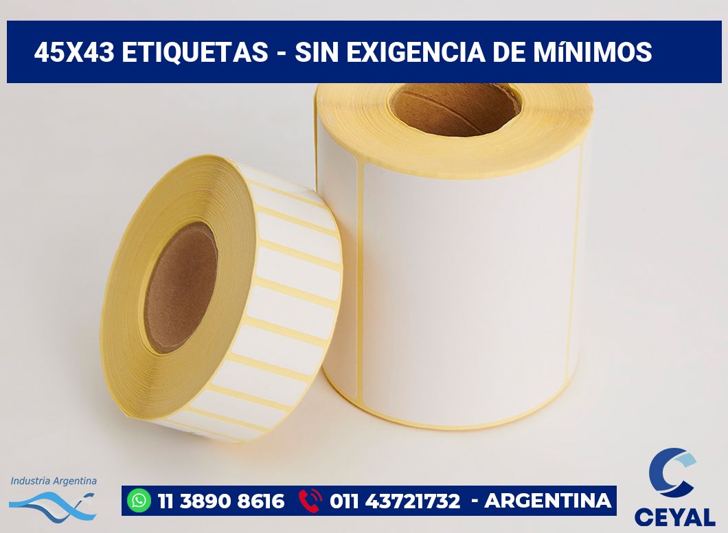 45x43 Etiquetas
