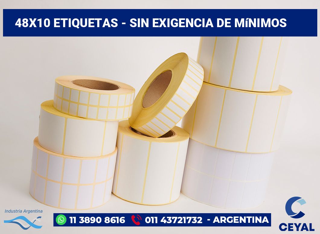 48x10 Etiquetas