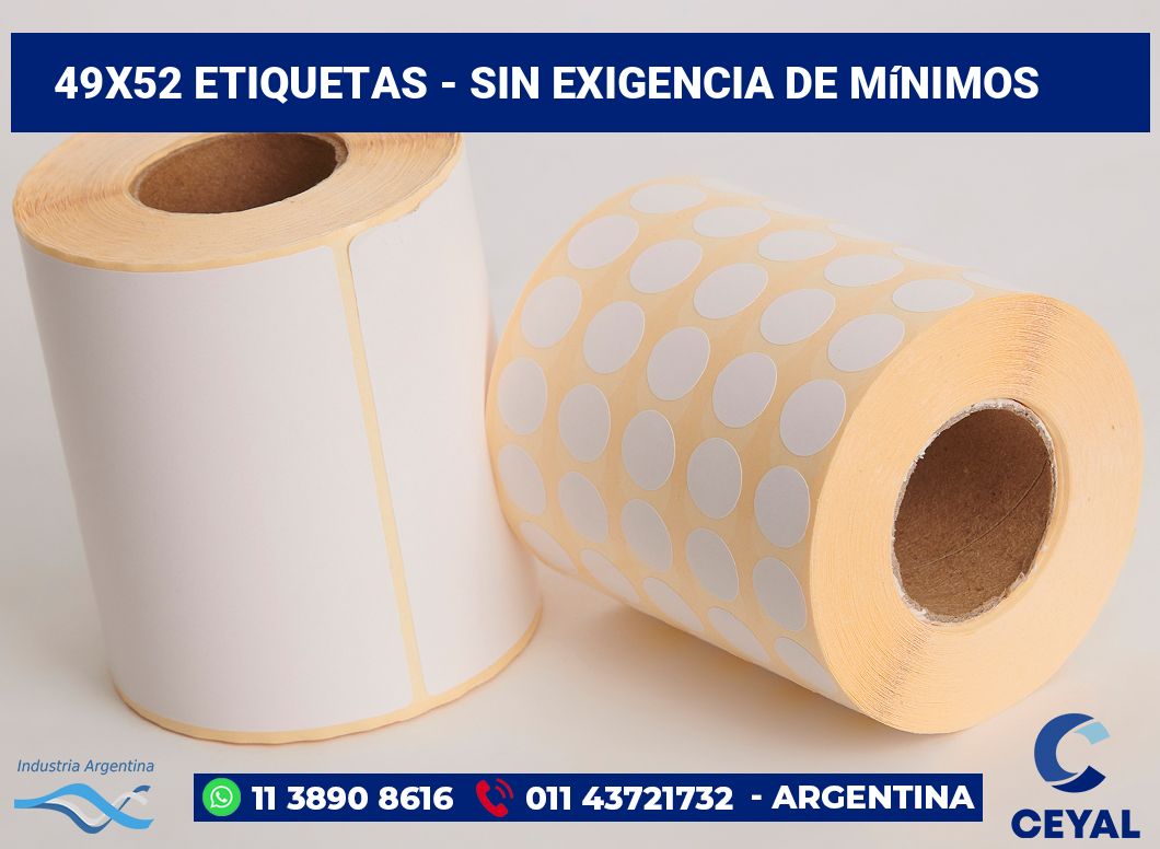 49×52 Etiquetas