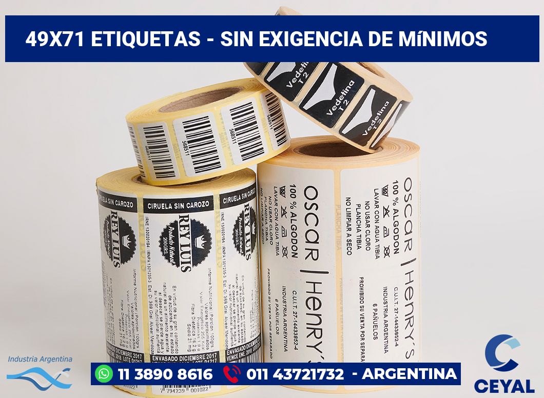 49x71 Etiquetas