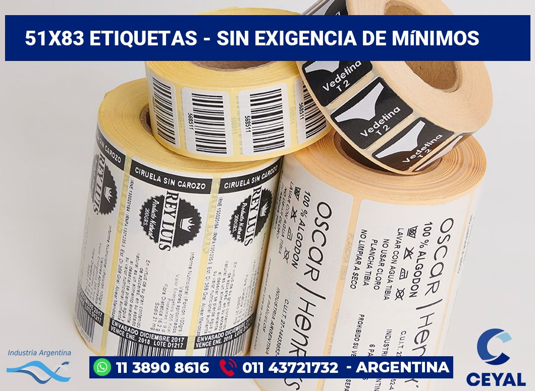 51×83 Etiquetas