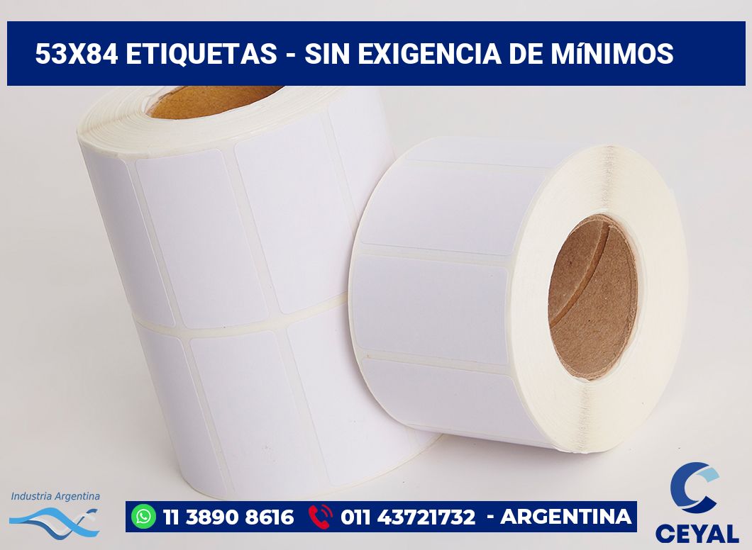 53x84 Etiquetas
