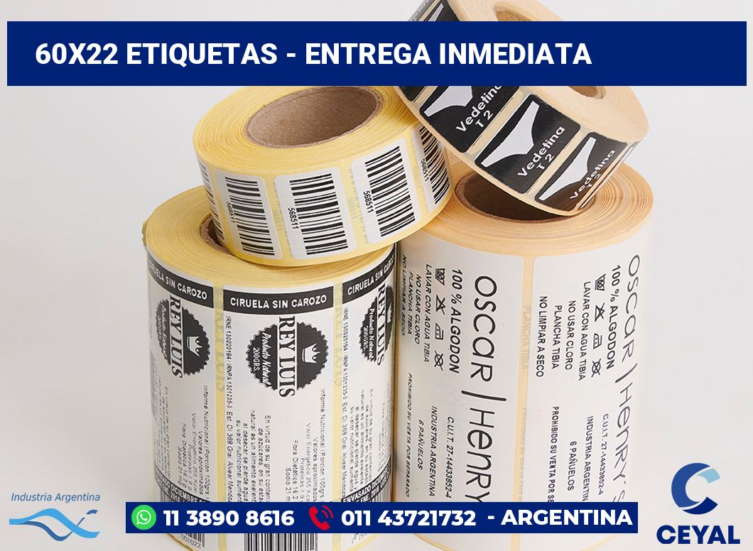 60×22 Etiquetas