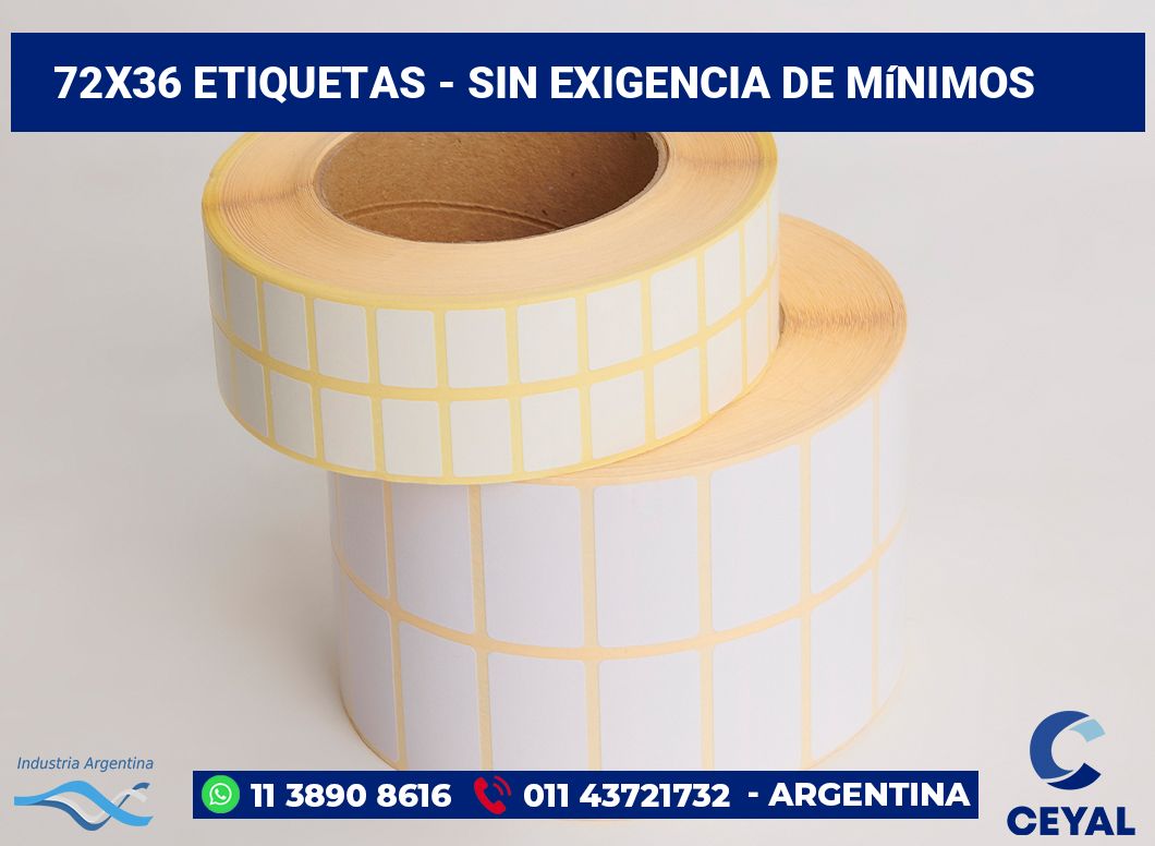 72x36 Etiquetas
