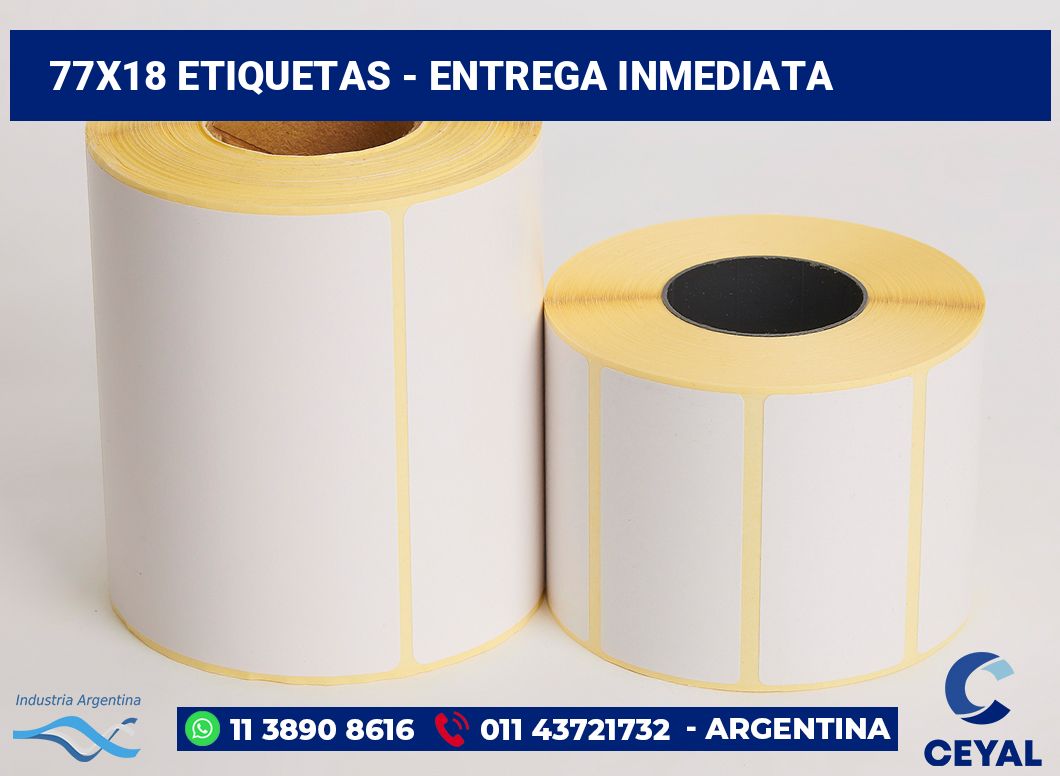 77x18 Etiquetas