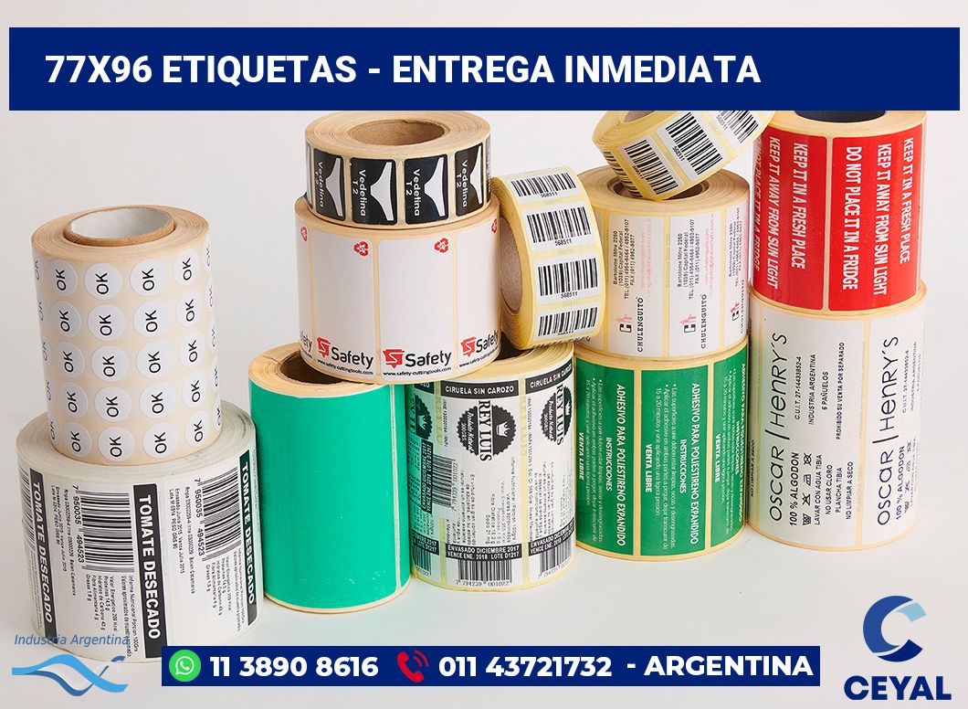 77x96 Etiquetas