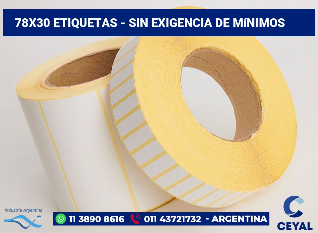 78×30 Etiquetas