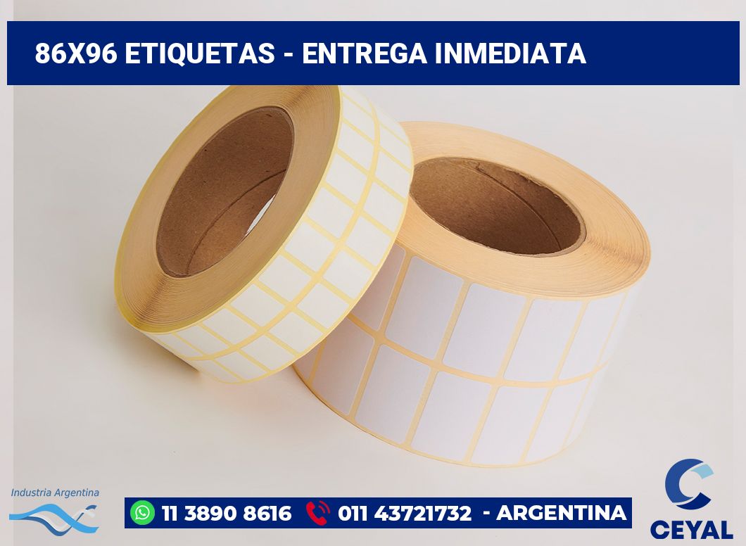86x96 Etiquetas