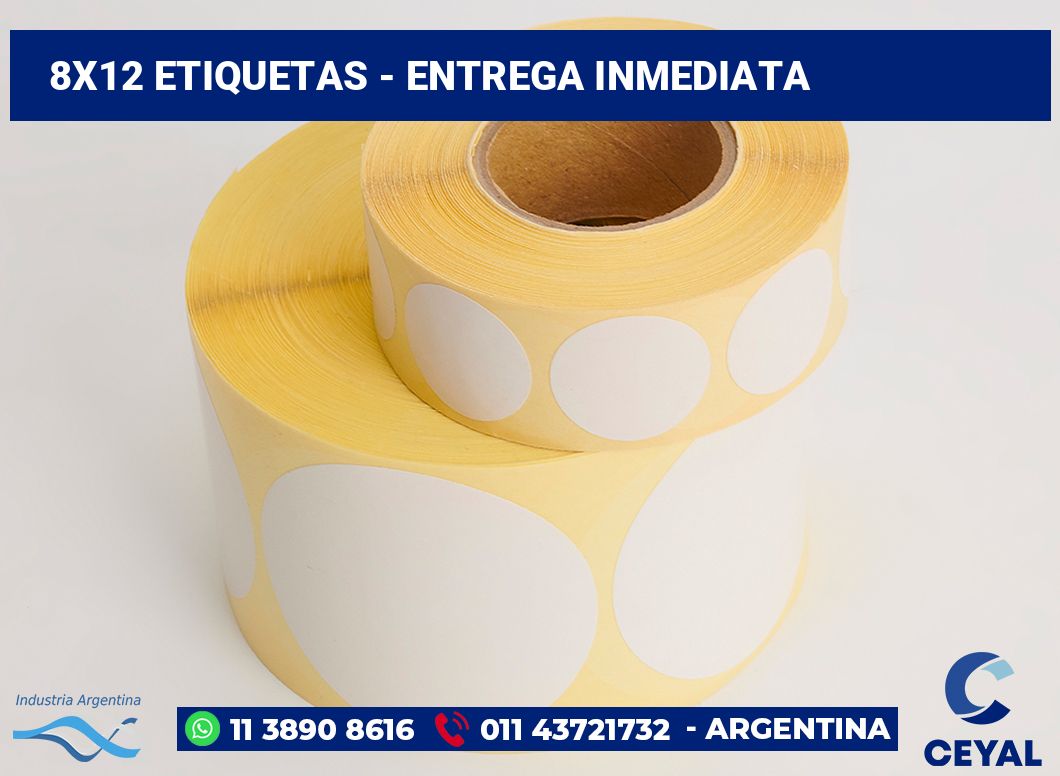 8x12 Etiquetas