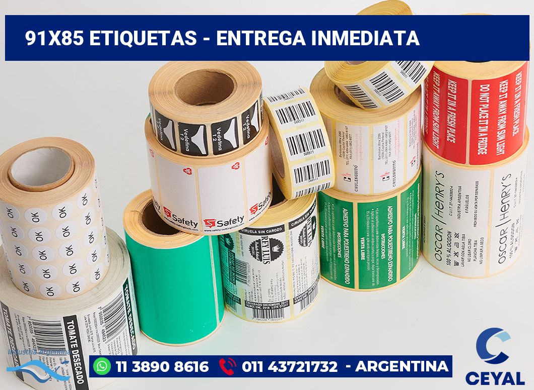 91×85 Etiquetas