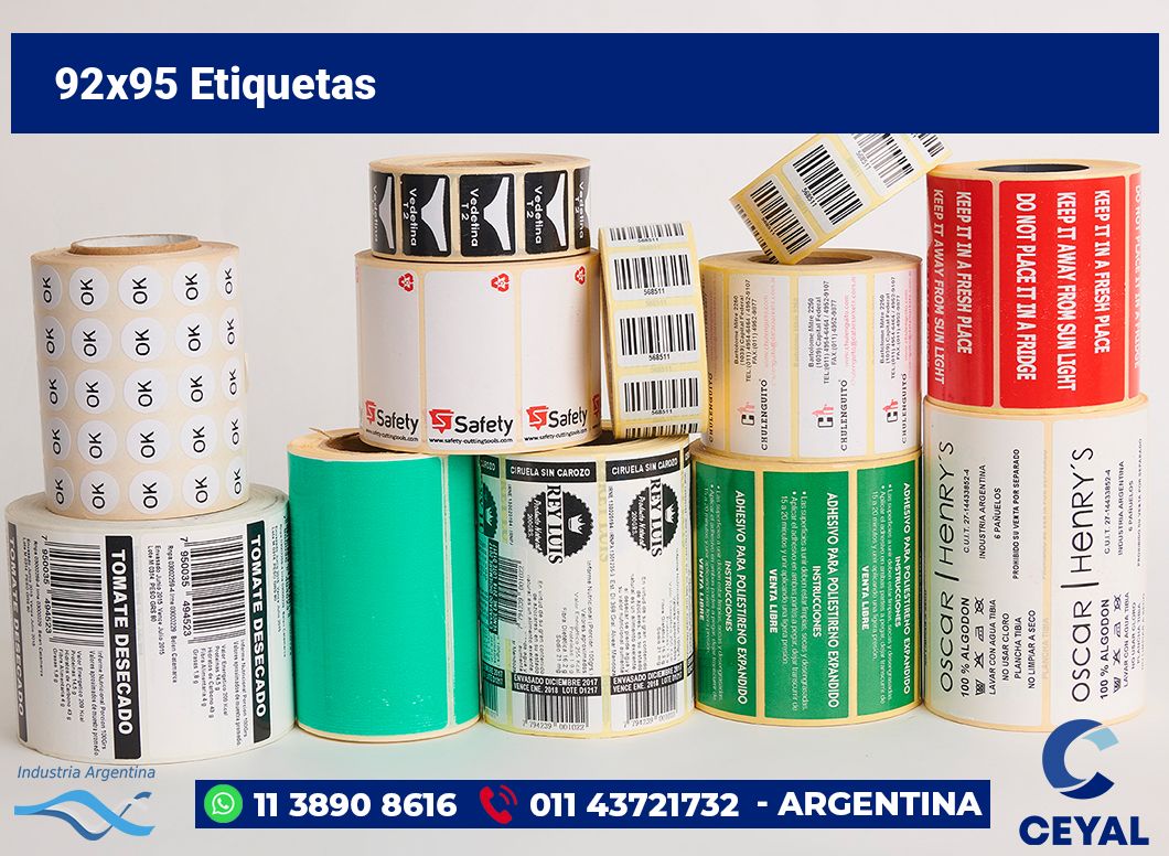 92x95 Etiquetas