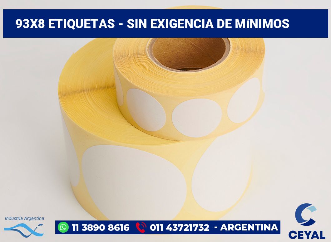 93×8 Etiquetas