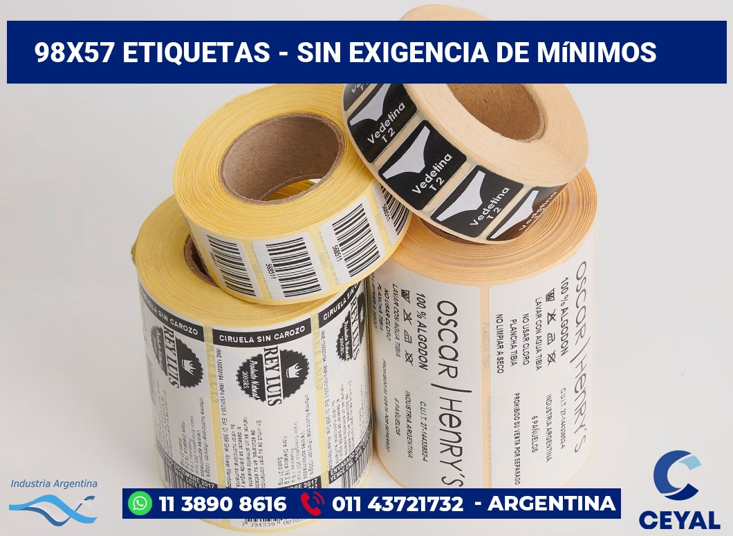 98×57 Etiquetas