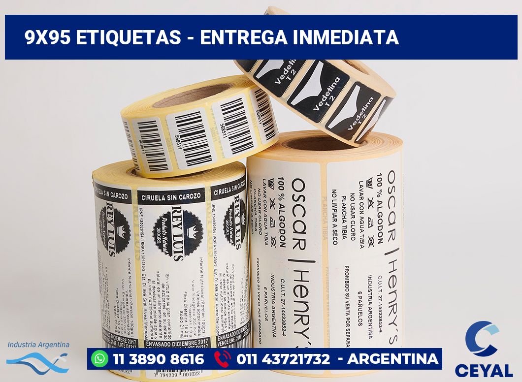 9×95 Etiquetas