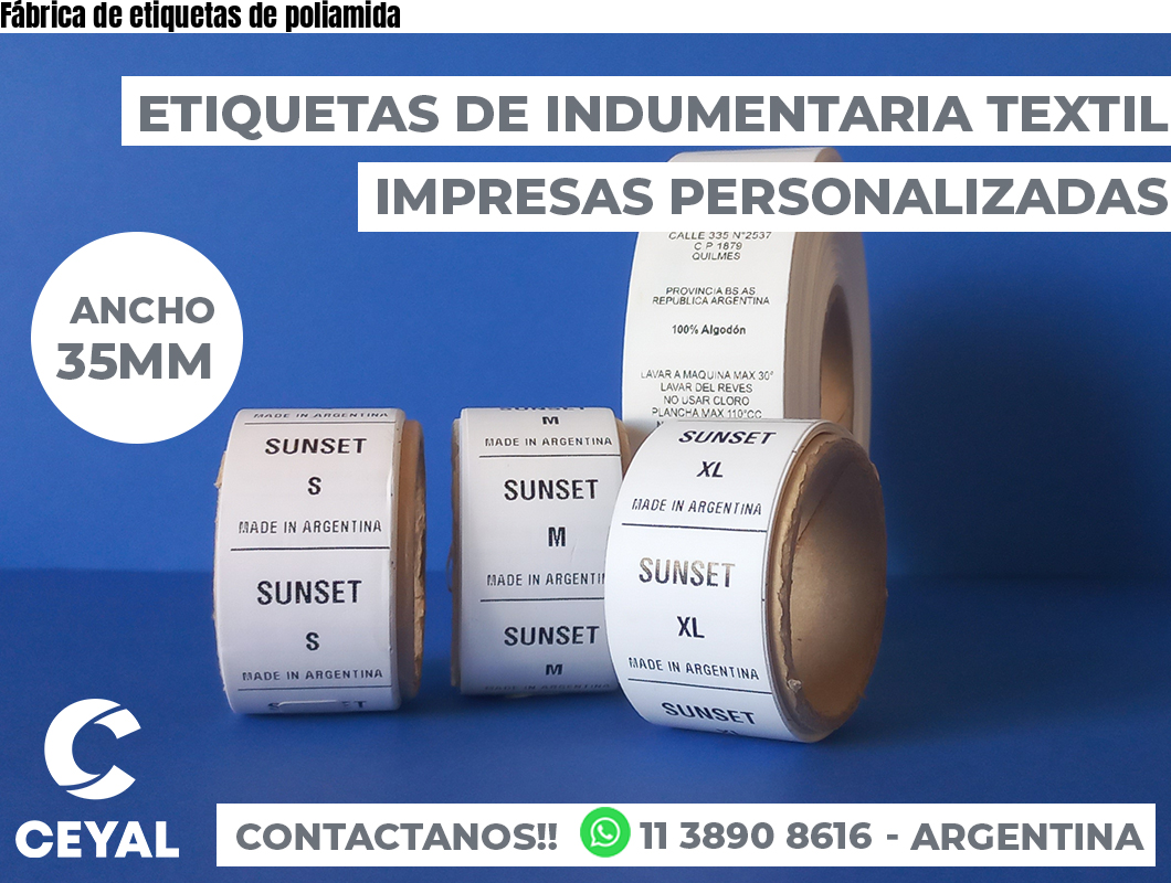 Fábrica de etiquetas de poliamida