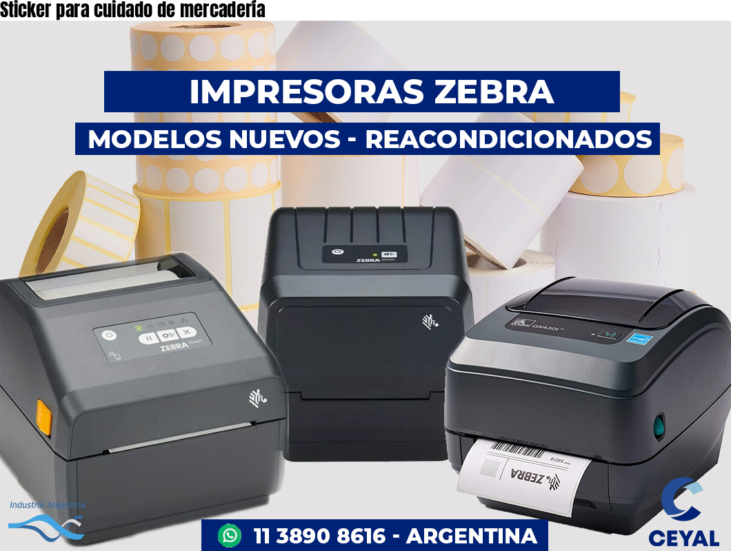 Sticker para cuidado de mercadería