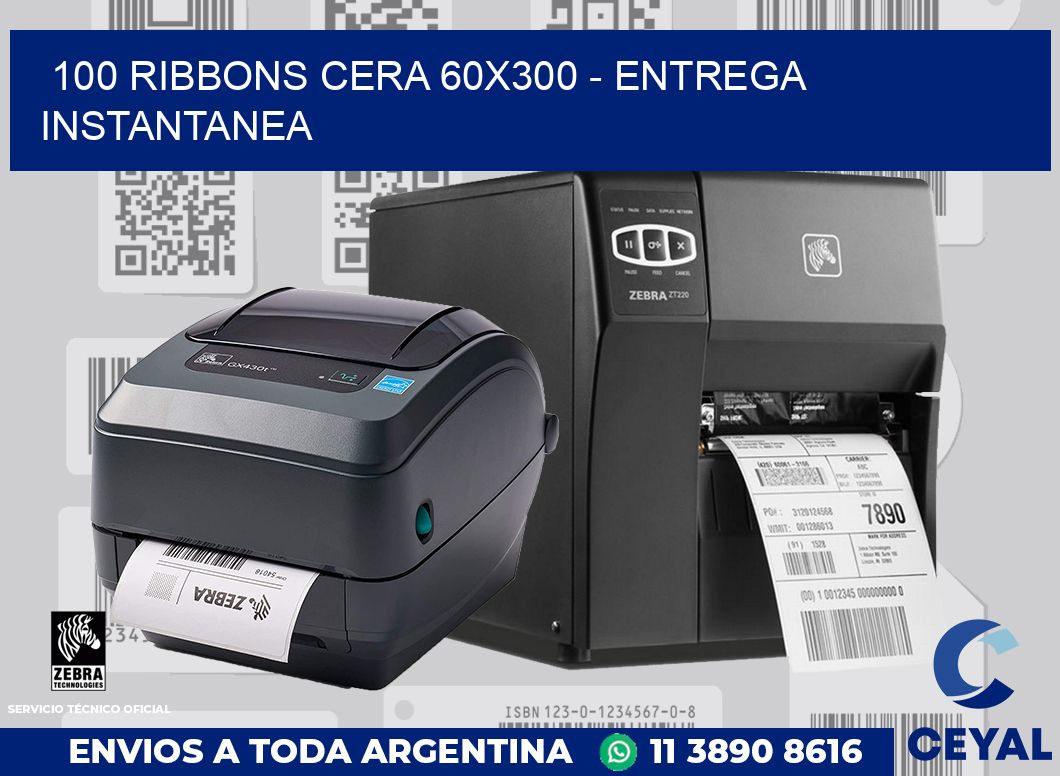 100 Ribbons cera 60x300 - entrega instantanea