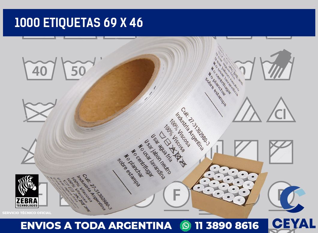 1000 etiquetas 69 x 46