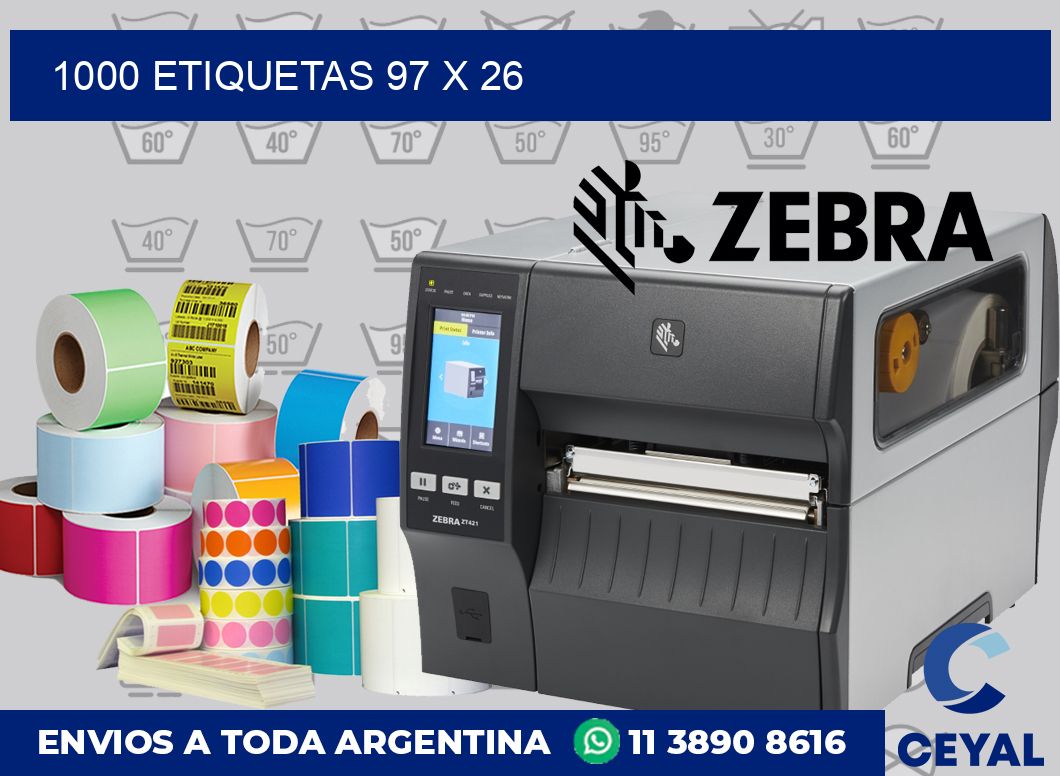 1000 etiquetas 97 x 26