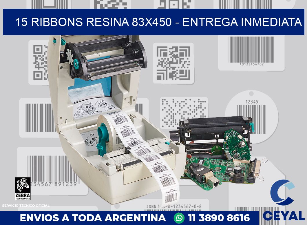 15 Ribbons resina 83x450 - Entrega inmediata