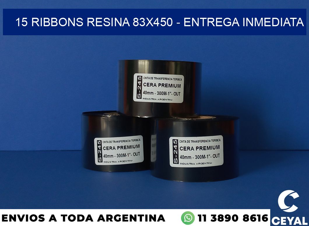 15 Ribbons resina 83×450 – Entrega inmediata