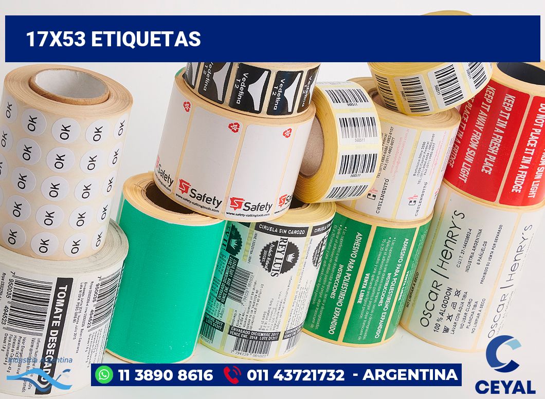 17x53 Etiquetas