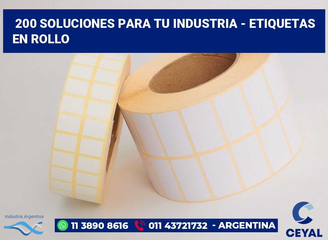 200 Soluciones para tu industria - etiquetas en rollo