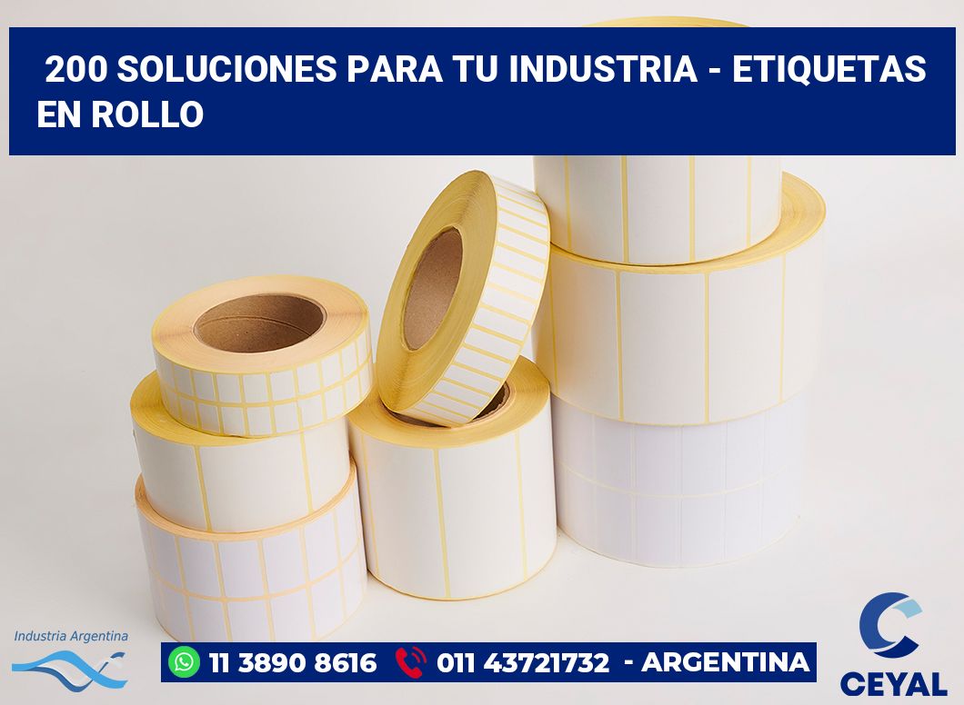 200 Soluciones para tu industria - etiquetas en rollo
