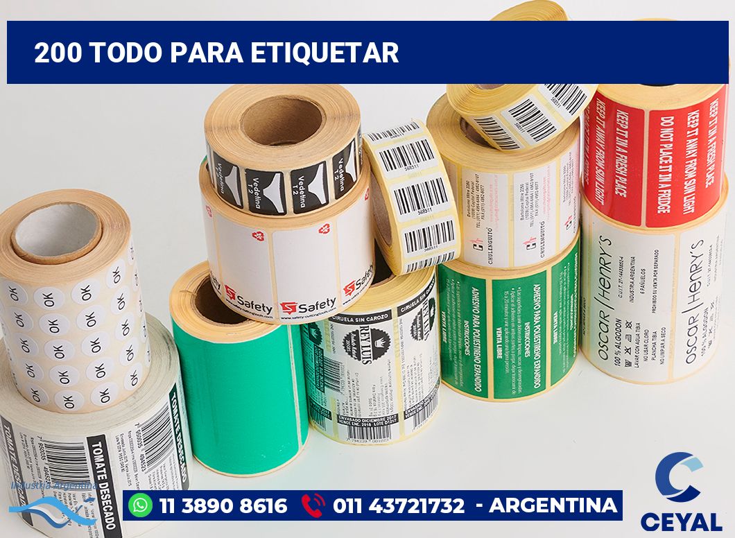 200 Todo para etiquetar