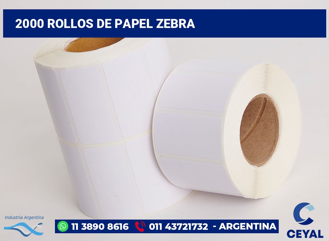 2000 Rollos de papel zebra