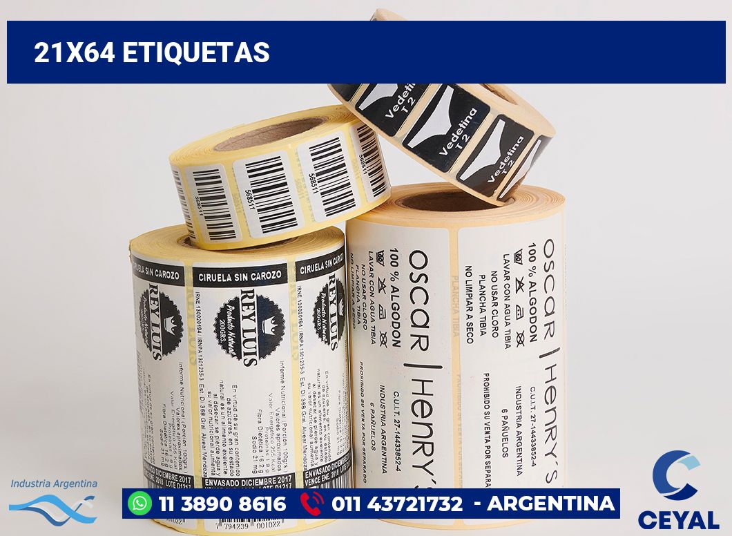 21x64 Etiquetas