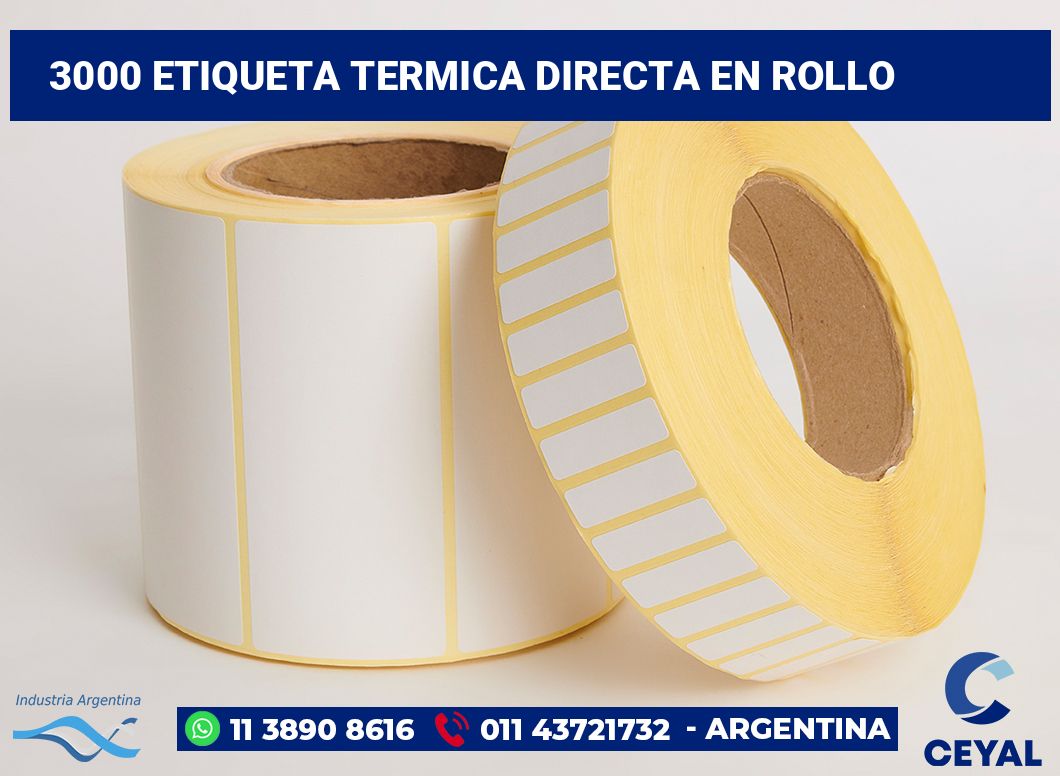 3000 Etiqueta termica directa en rollo