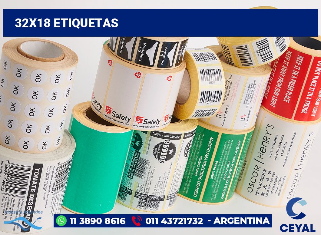 32x18 Etiquetas