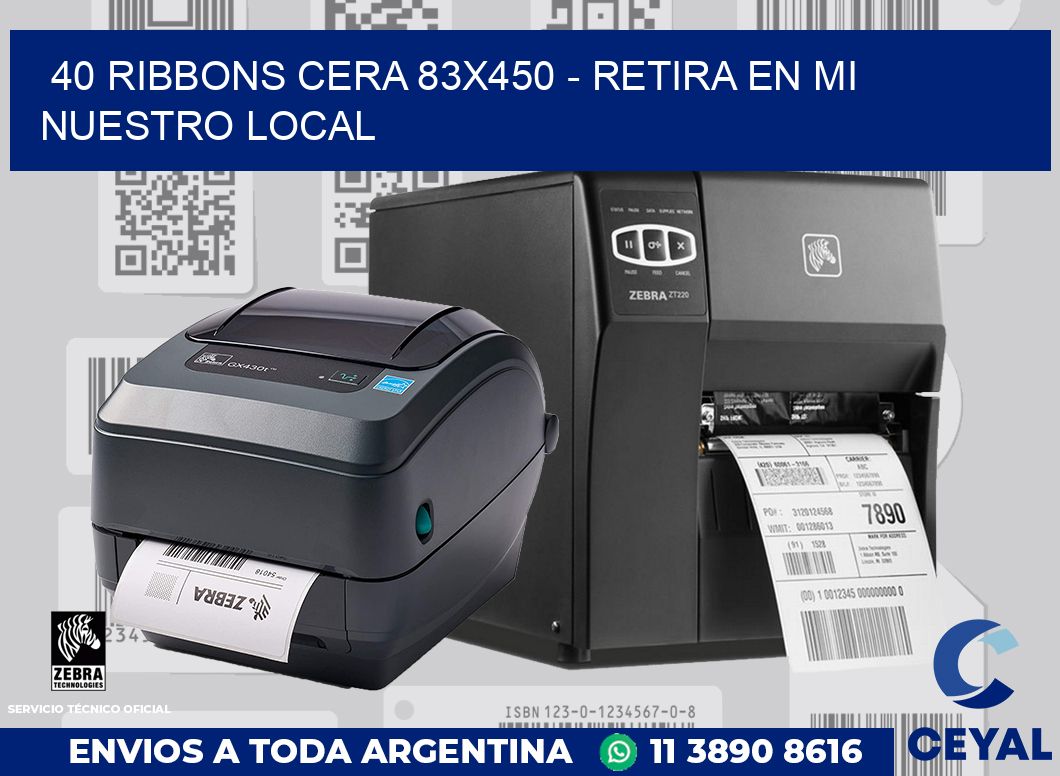 40 Ribbons cera 83x450 - retira en mi nuestro local