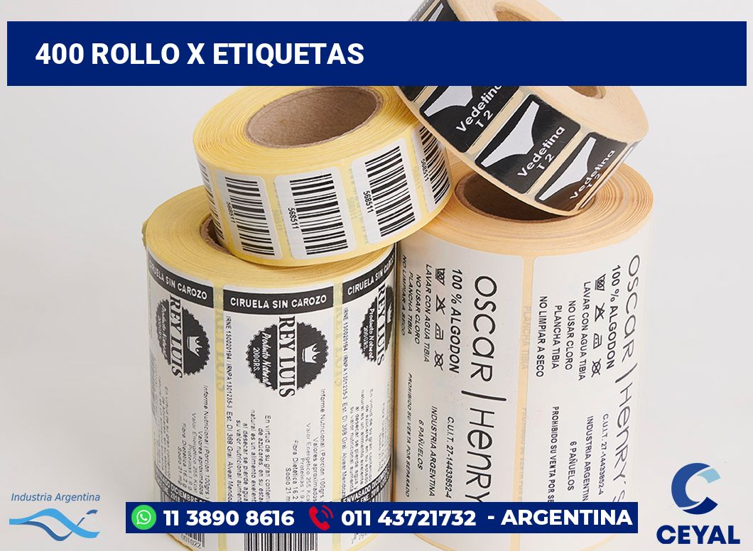 400 Rollo x etiquetas