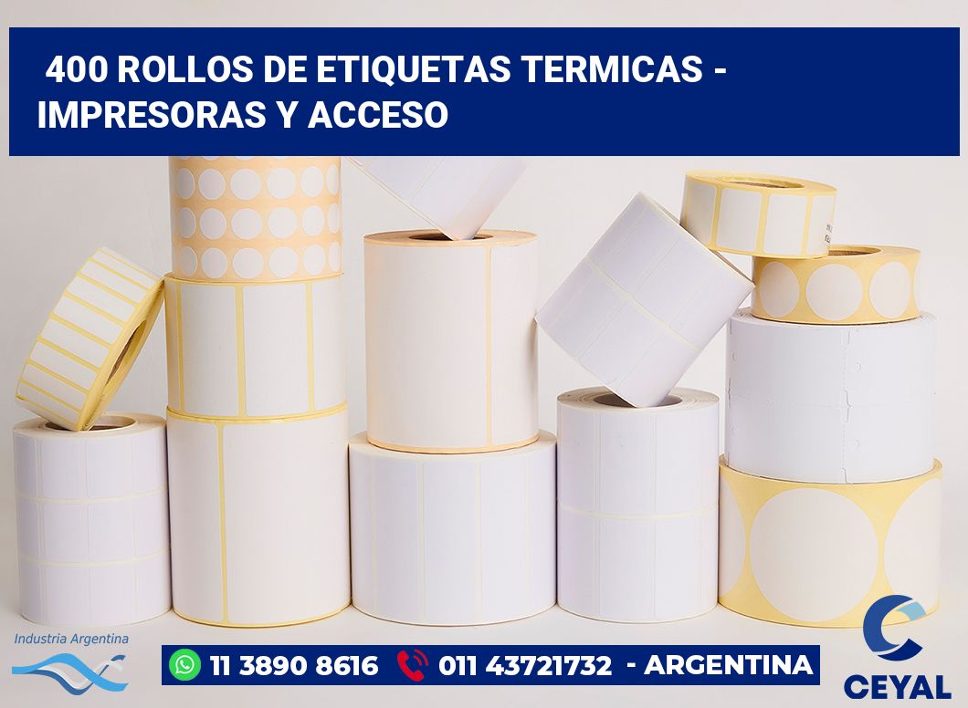 400 Rollos de etiquetas termicas - impresoras y acceso
