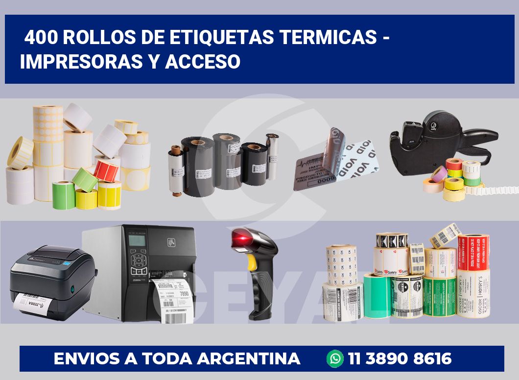 400 Rollos de etiquetas termicas – impresoras y acceso