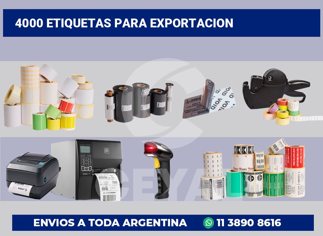 4000 Etiquetas para exportacion