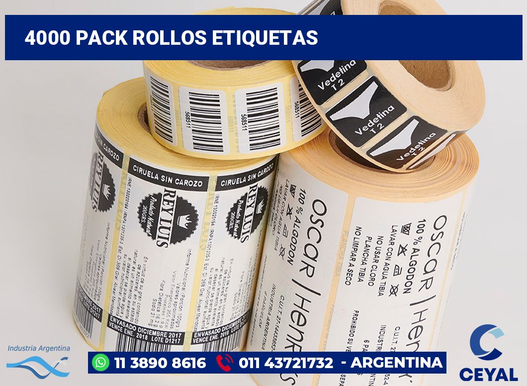 4000 Pack rollos etiquetas