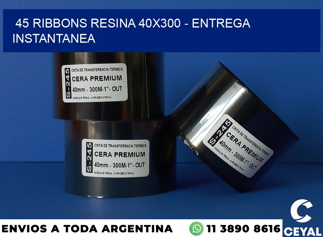 45 Ribbons resina 40×300 – entrega instantanea