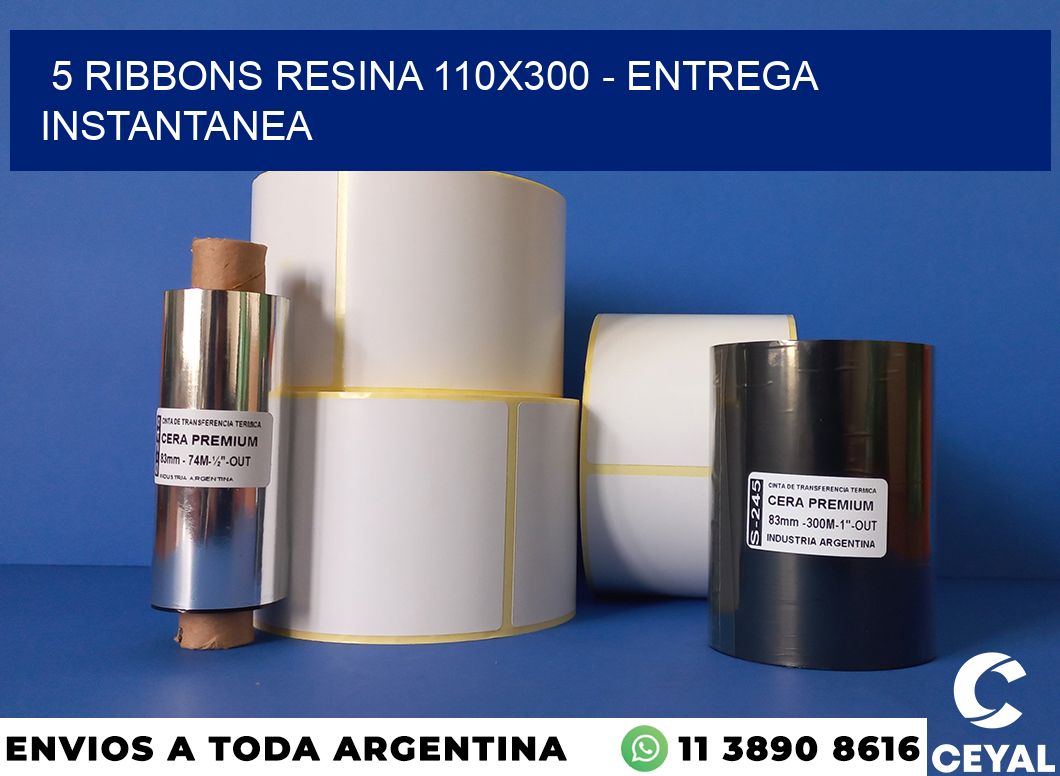5 Ribbons resina 110×300 – entrega instantanea