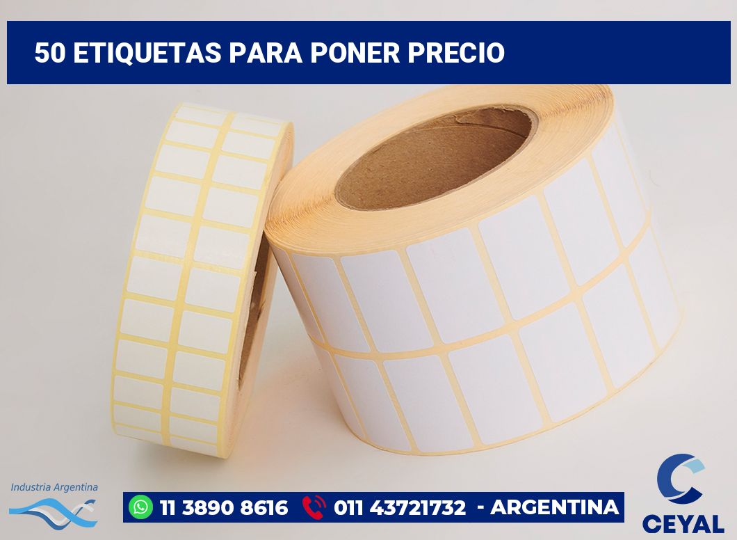 50 Etiquetas para poner precio