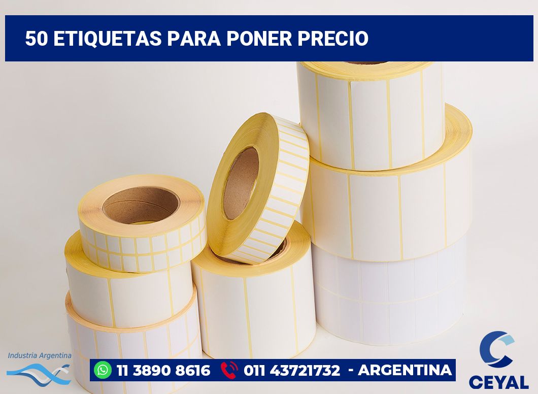 50 Etiquetas para poner precio