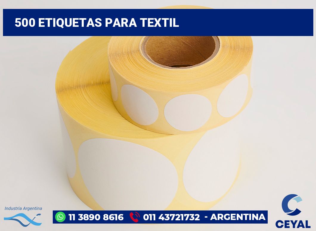 500 Etiquetas para textil