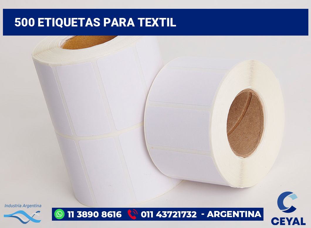 500 Etiquetas para textil