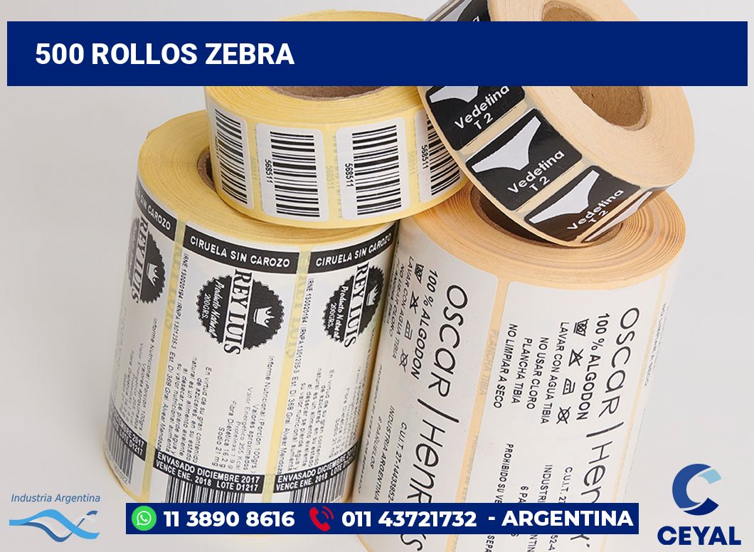 500 Rollos zebra
