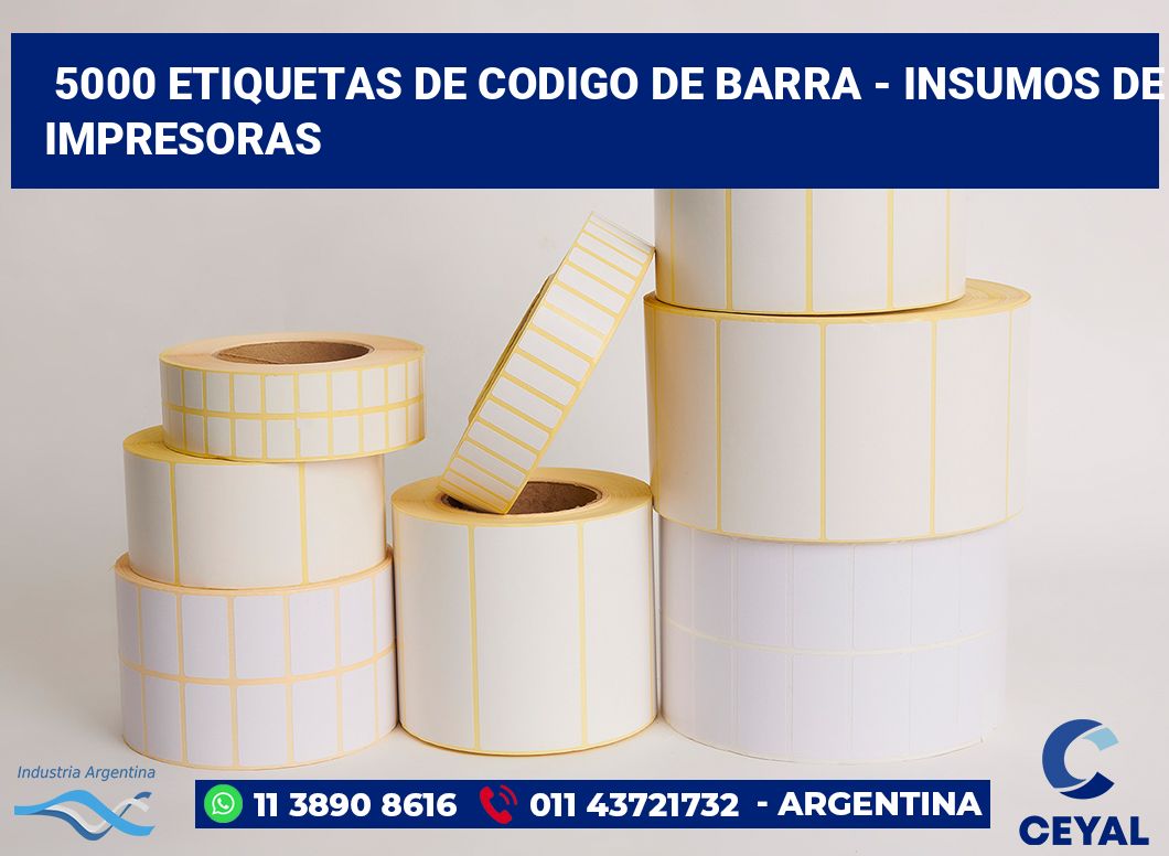 5000 Etiquetas de codigo de barra - insumos de impresoras