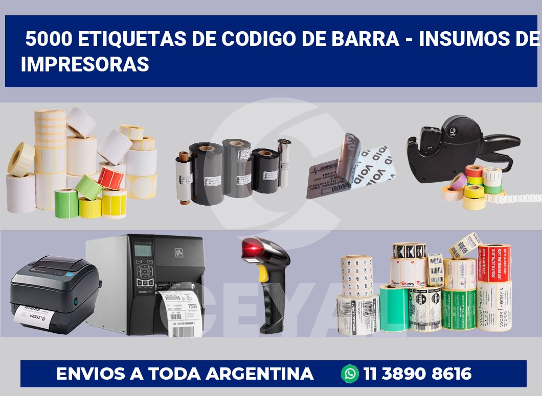 5000 Etiquetas de codigo de barra – insumos de impresoras